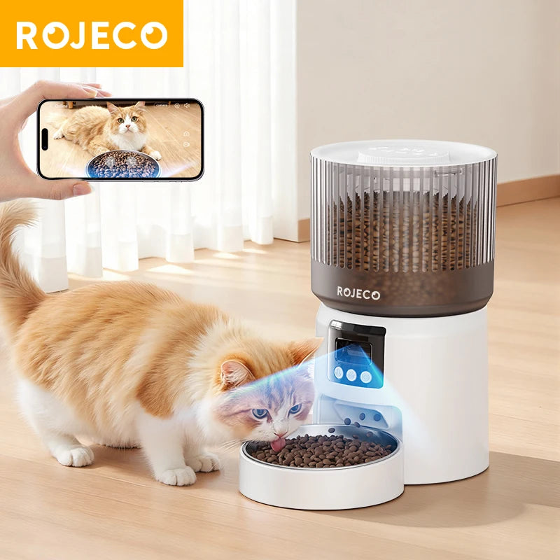 Smart Automatic Cat & Dog Feeder with 1080P HD Camera – WiFi Controlled