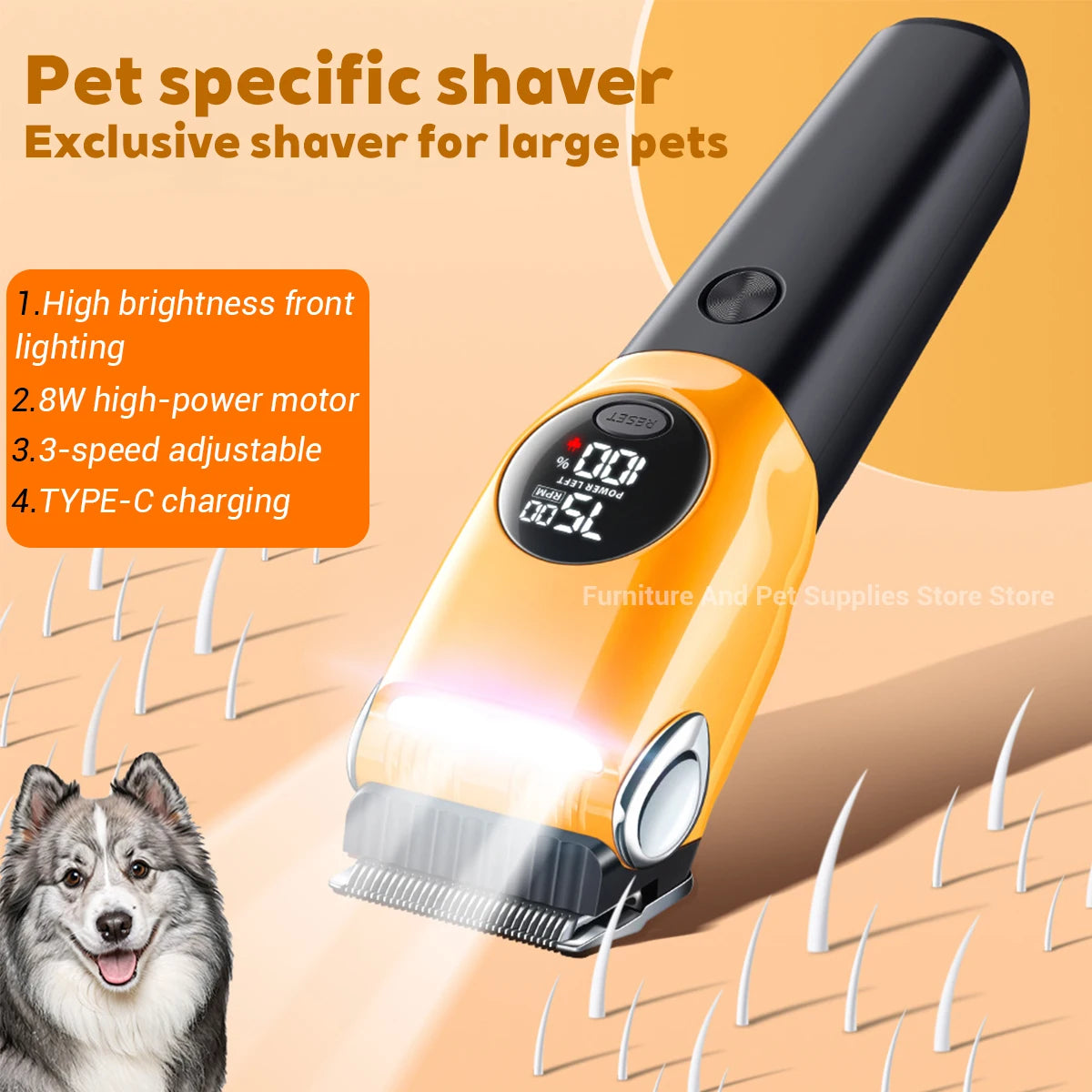Electric Dog Grooming Clipper – Professional Cordless Pet Hair Trimmer