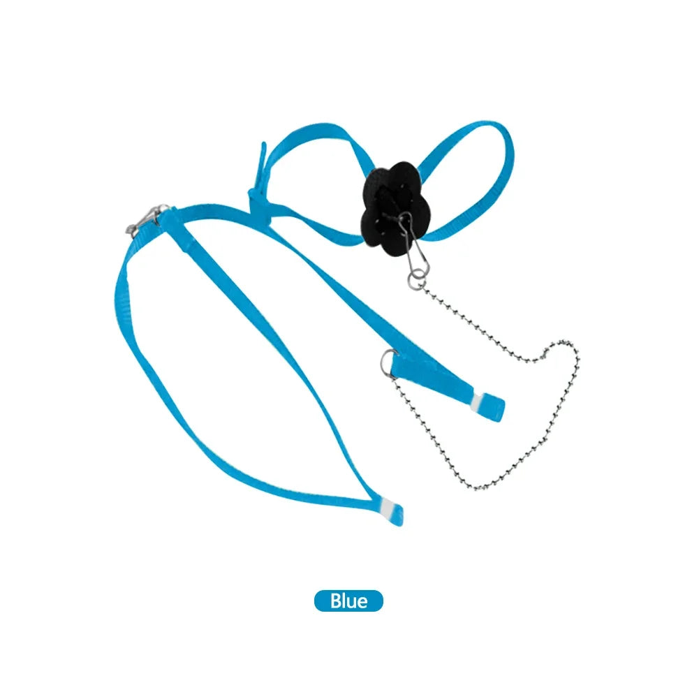 Adjustable Reptile Lizard Harness & Leash – Anti-Bite Chest Strap for Training & Walking