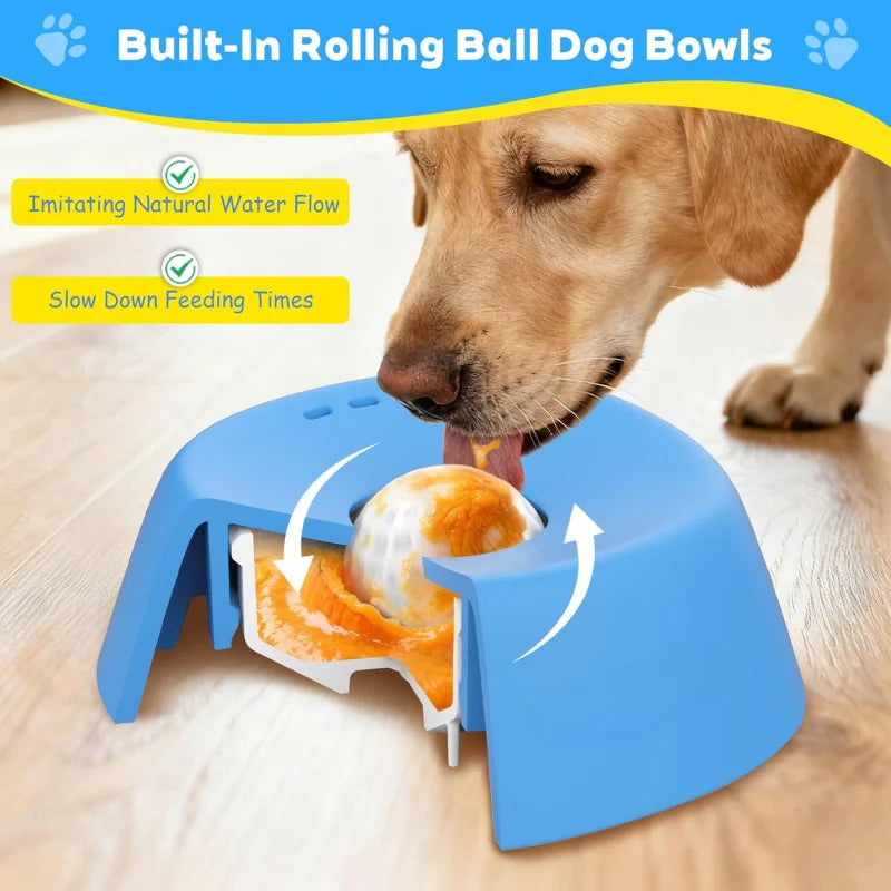 Anti-Choking Slow Feeder Dog Bowl – Non-Slip 3/4 Cup for Treats