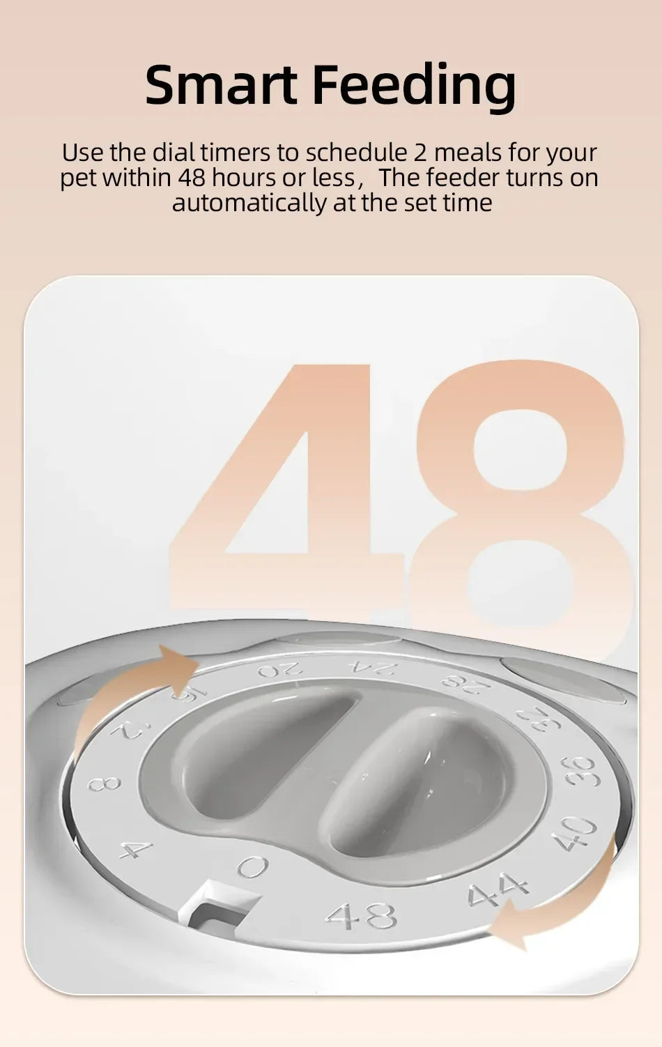 2-Meal Automatic Pet Feeder – Smart Dual Bowls for Dogs & Cats