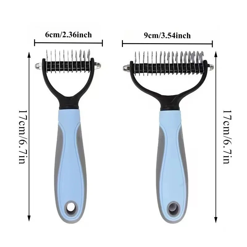Pet Grooming Brush – Deshedding, Fur Removal & Knot Cutter for Dogs & Cats