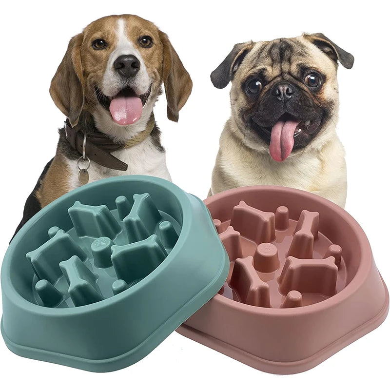 "Slow Feeder Dog Bowl – Anti-Choke, Non-Slip Puzzle Design"