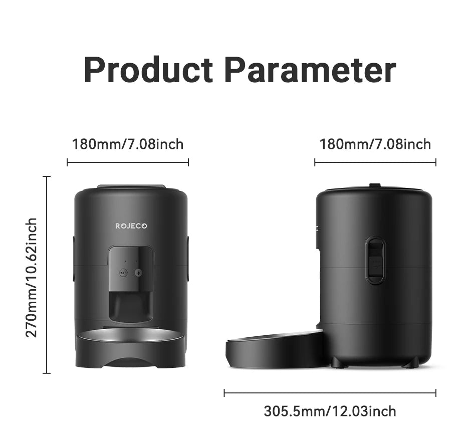 Smart 2L Pet Feeder – Wi-Fi App Auto Dispenser for Cats & Dogs