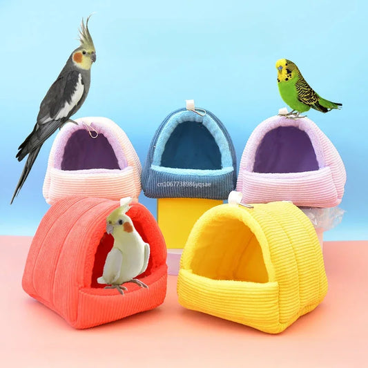 Winter Warm Bird Nest – Cotton Hanging Hammock & Tent Bed for Parrots & Budgies