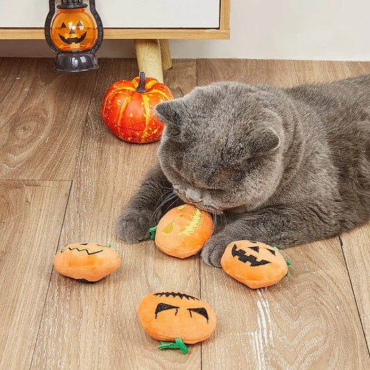 Large Halloween Cat Toy Pumpkin Ghost