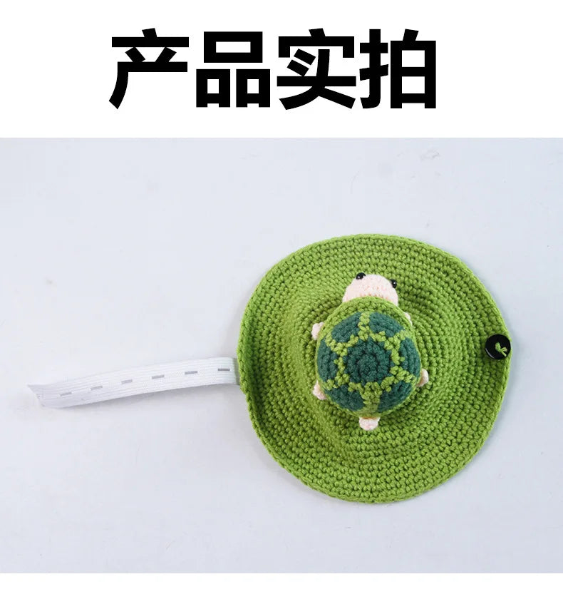 Handmade Turtle Sweater – Adjustable Warm Knitted Bee Costume for Tortoises