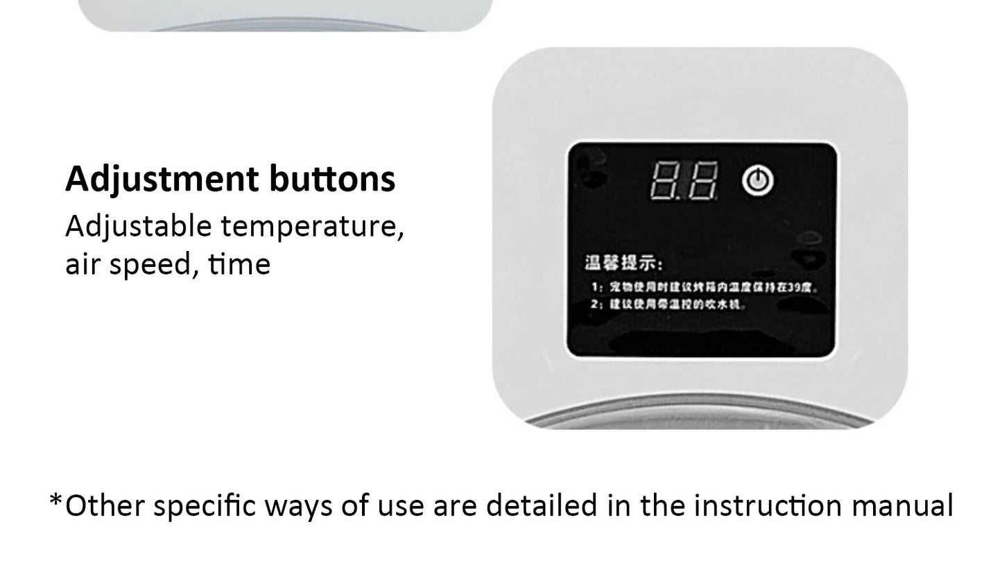 Foldable Pet Drying Box – 88L Large Automatic Dog & Cat Hair Dryer
