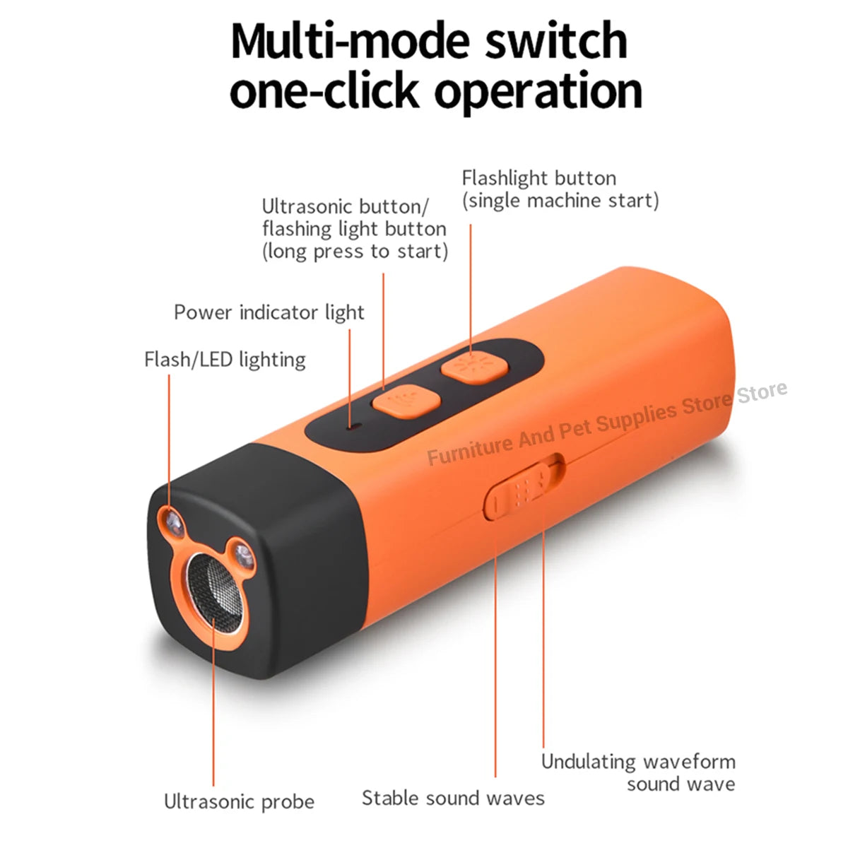 Rechargeable Ultrasonic Anti-Bark Device – Dog Training & Deterrent with LED Light