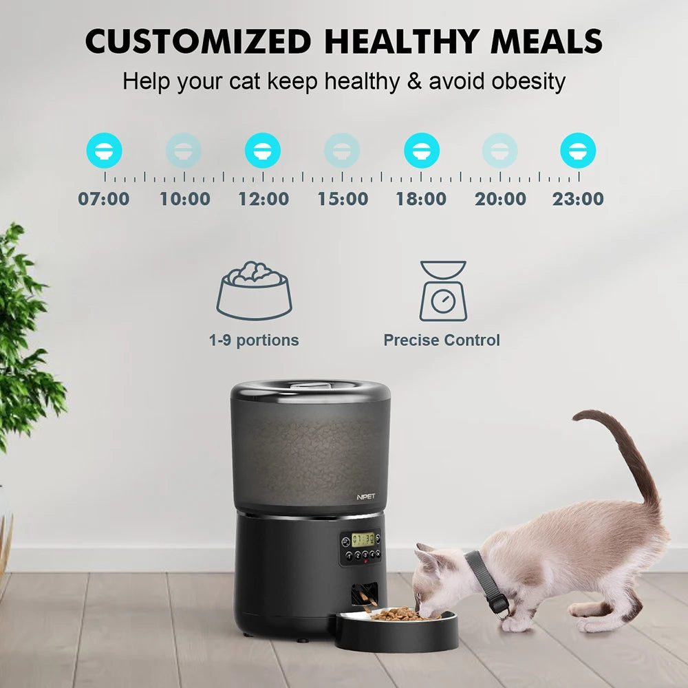 4L Smart Automatic Pet Feeder – Stainless Steel Bowl for Cats & Dogs