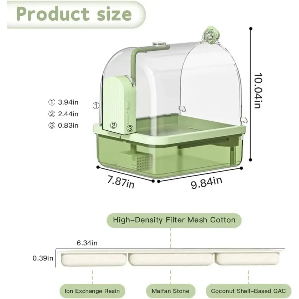 Smart Auto-Sensing Bird Bath – Hanging Circulation Shower for Parakeets & Cages