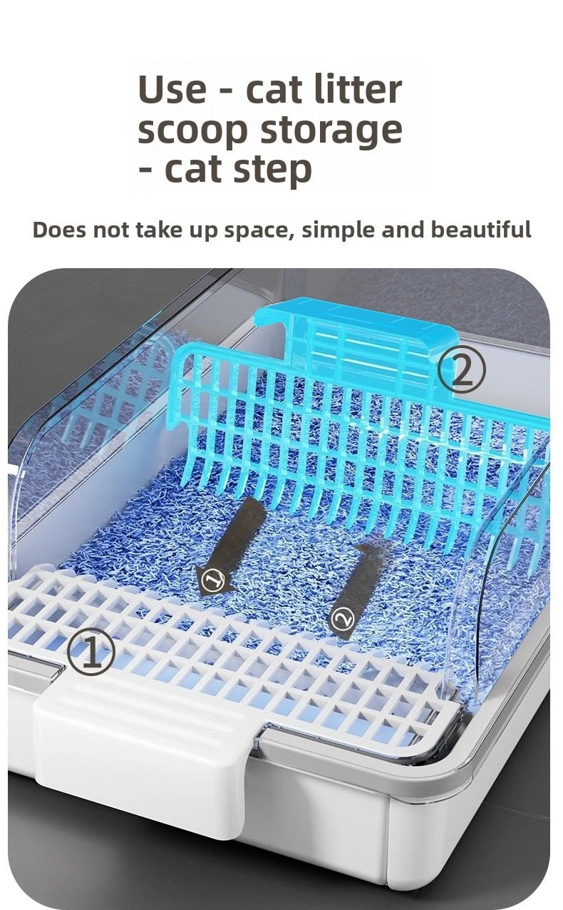 Extra Large Self-Cleaning Cat Litter Box – Closed & Odor Control