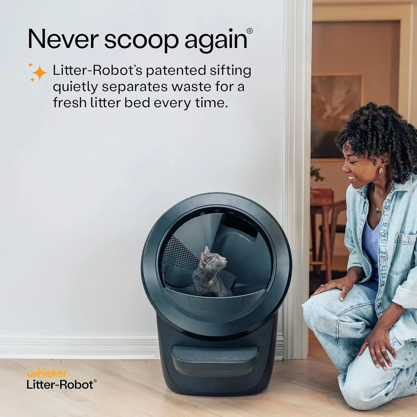 Litter-Robot 4 Bundle – Automatic Self-Cleaning Cat Litter Box (Black)