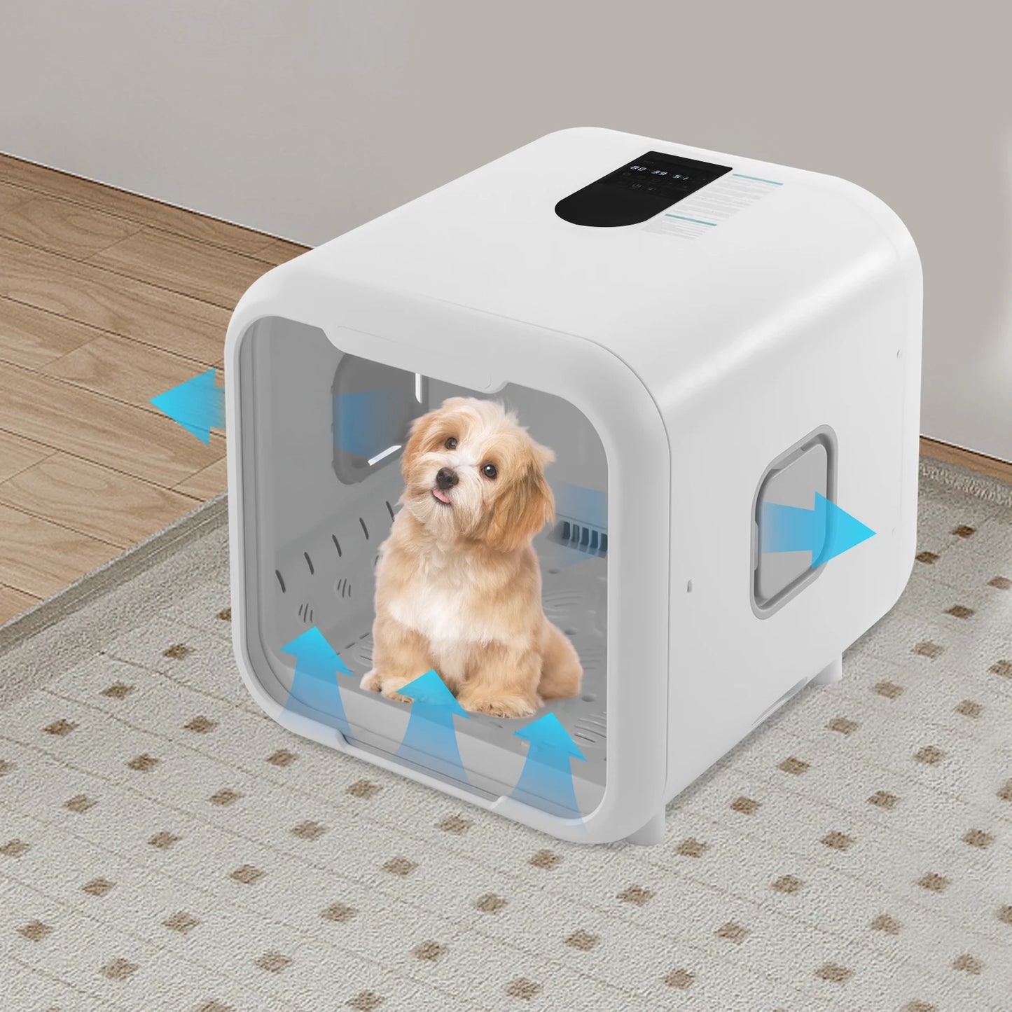 800W Pet Grooming Dryer Box – Fast Hair Drying, Sanitizing & Sterilizing System for 2–3 Cats & small dogs