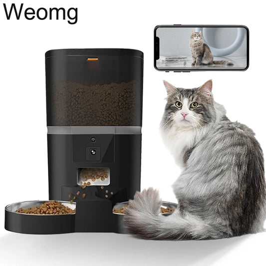 4L Smart Automatic Pet Feeder with Camera – App Controlled Cat & Dog Feeder