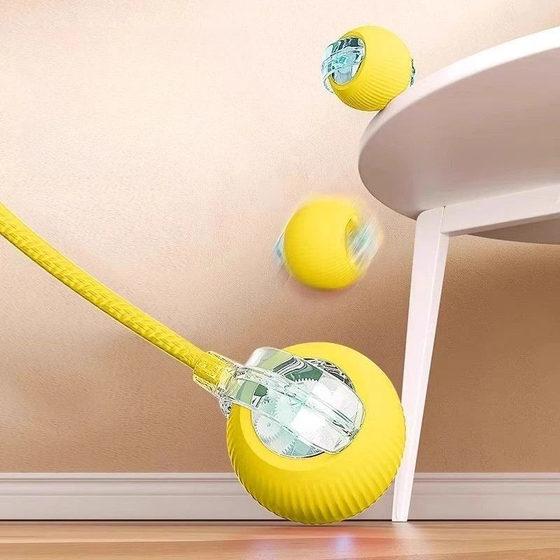 Automatic Cat Toy Ball – Silicone Rolling & Teasing Smart Kitten Toy