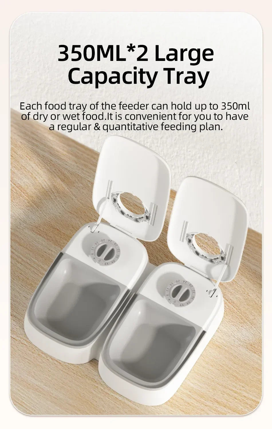 2-Meal Automatic Pet Feeder – Smart Dual Bowls for Dogs & Cats