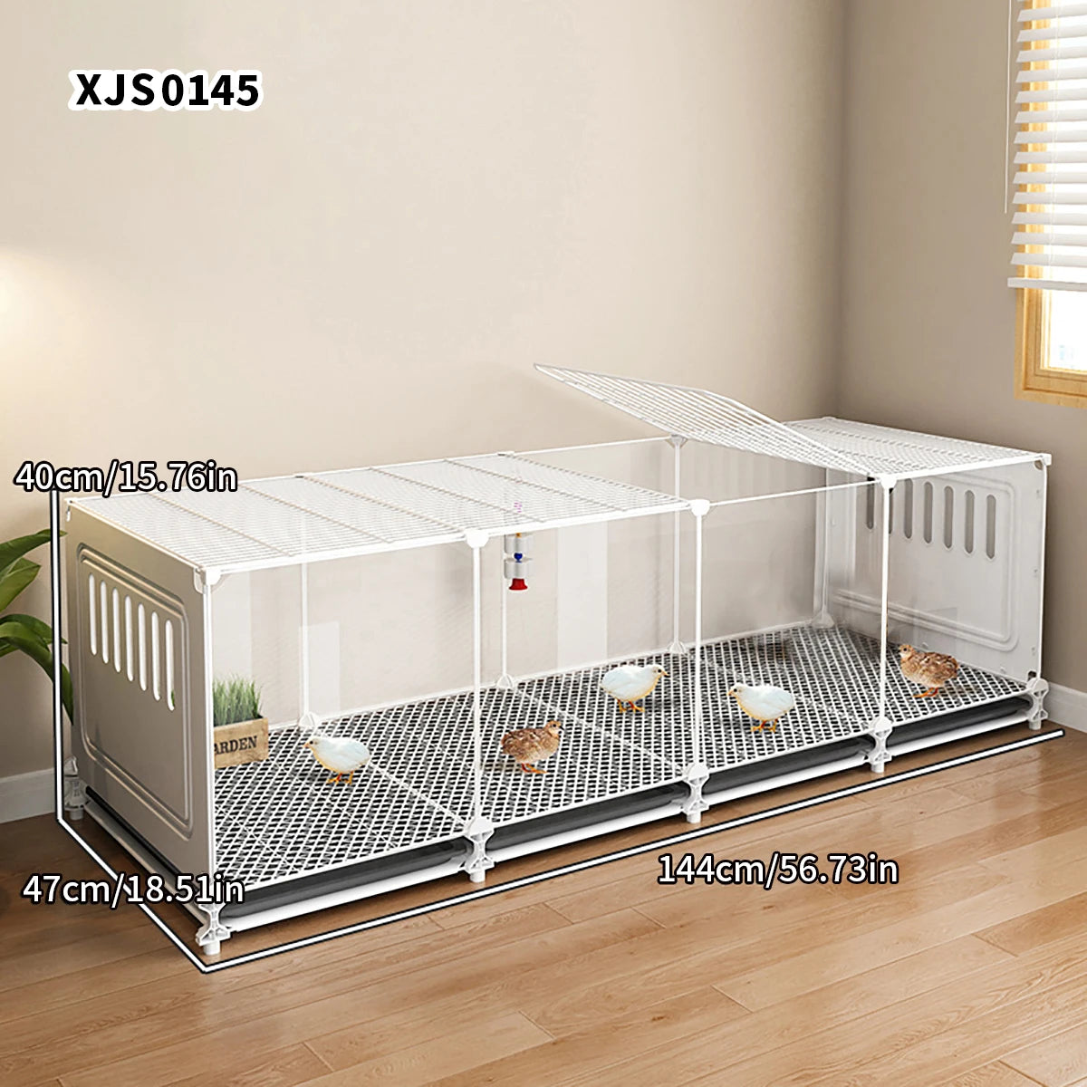 Large Chicken & Duck Cage – Automatic Cleaning Poultry Coop for Outdoor & Balcony Use