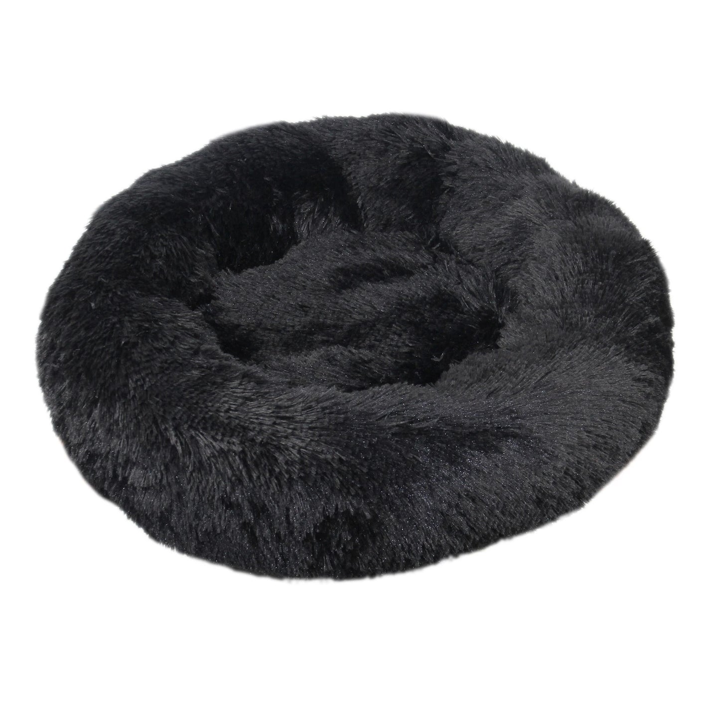 Large Round Pet Bed – Super Soft Plush Dog & Cat House for Winter Sleeping