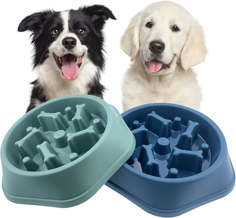 "Slow Feeder Dog Bowl – Anti-Choke, Non-Slip Puzzle Design"
