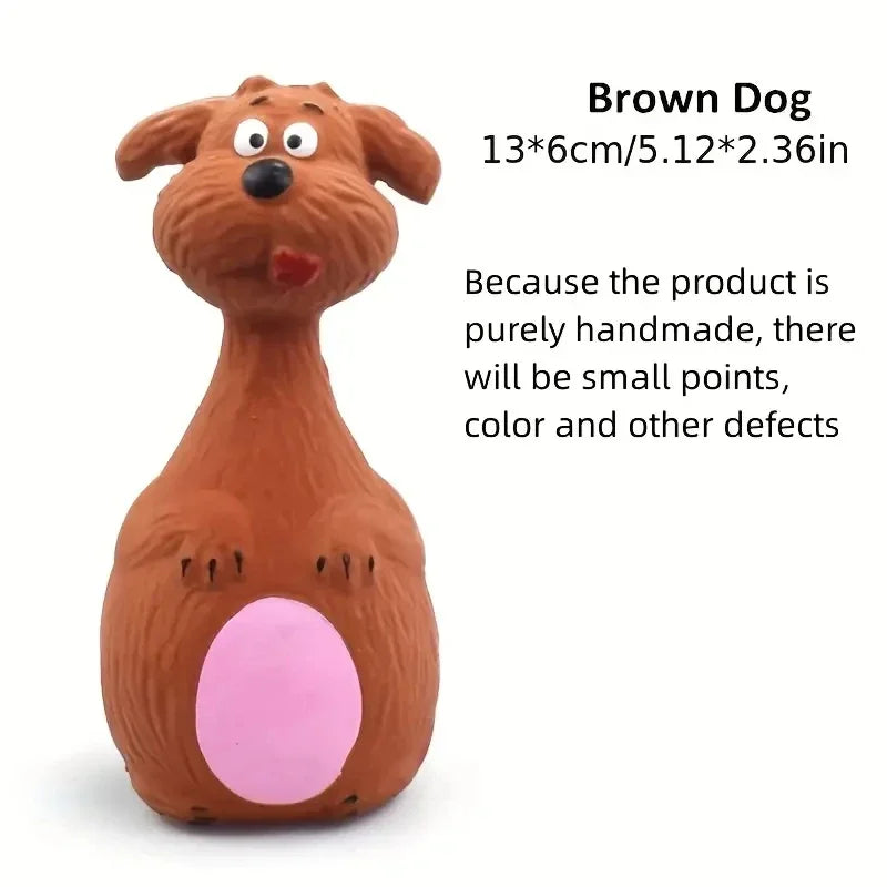 Chewy Squeaky Dog Toy – Soft Rubber, Throw & Play for Small/Medium Dogs