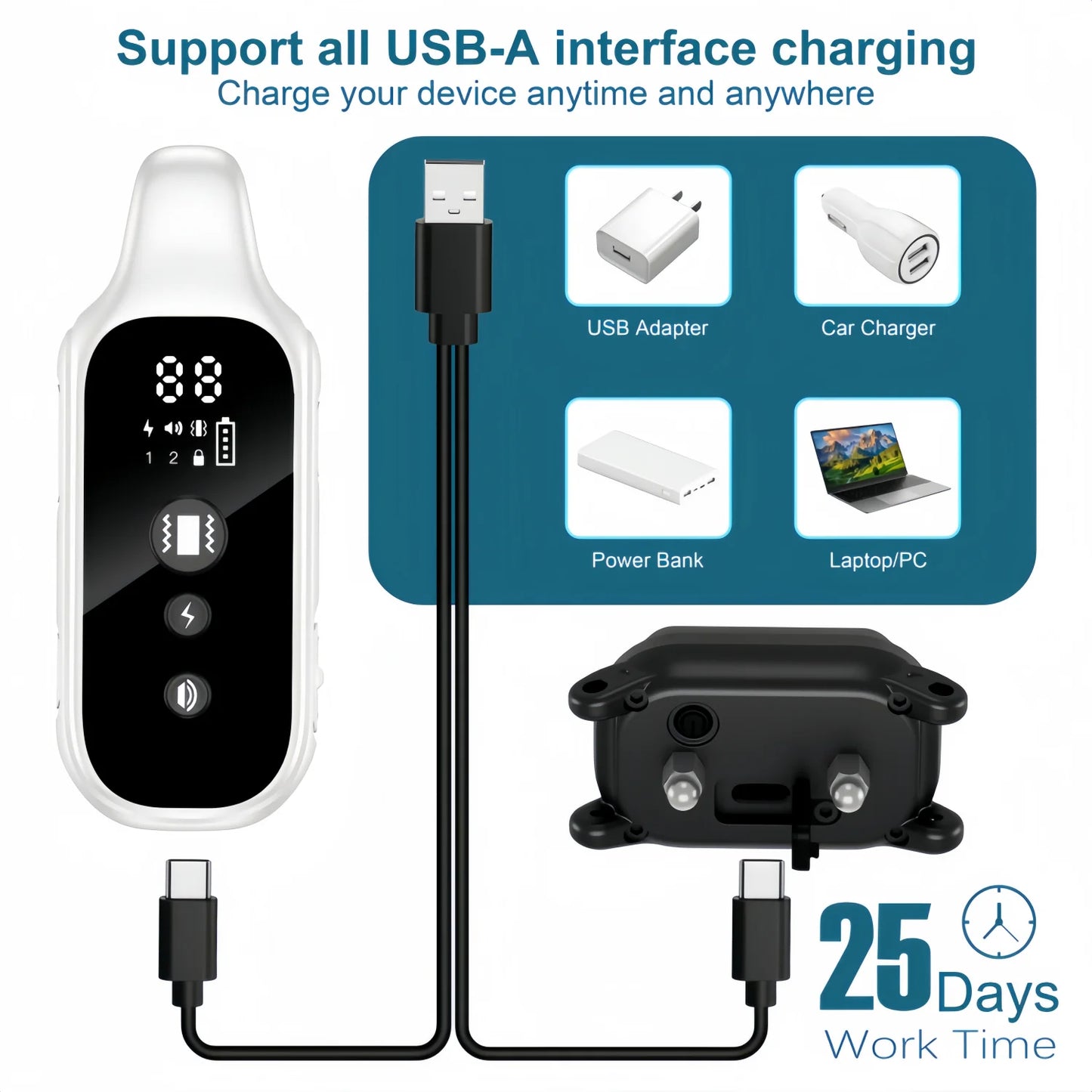 Remote Dog Training Collar – 800m, Waterproof, Rechargeable, Shock & Vibration for All Sizes