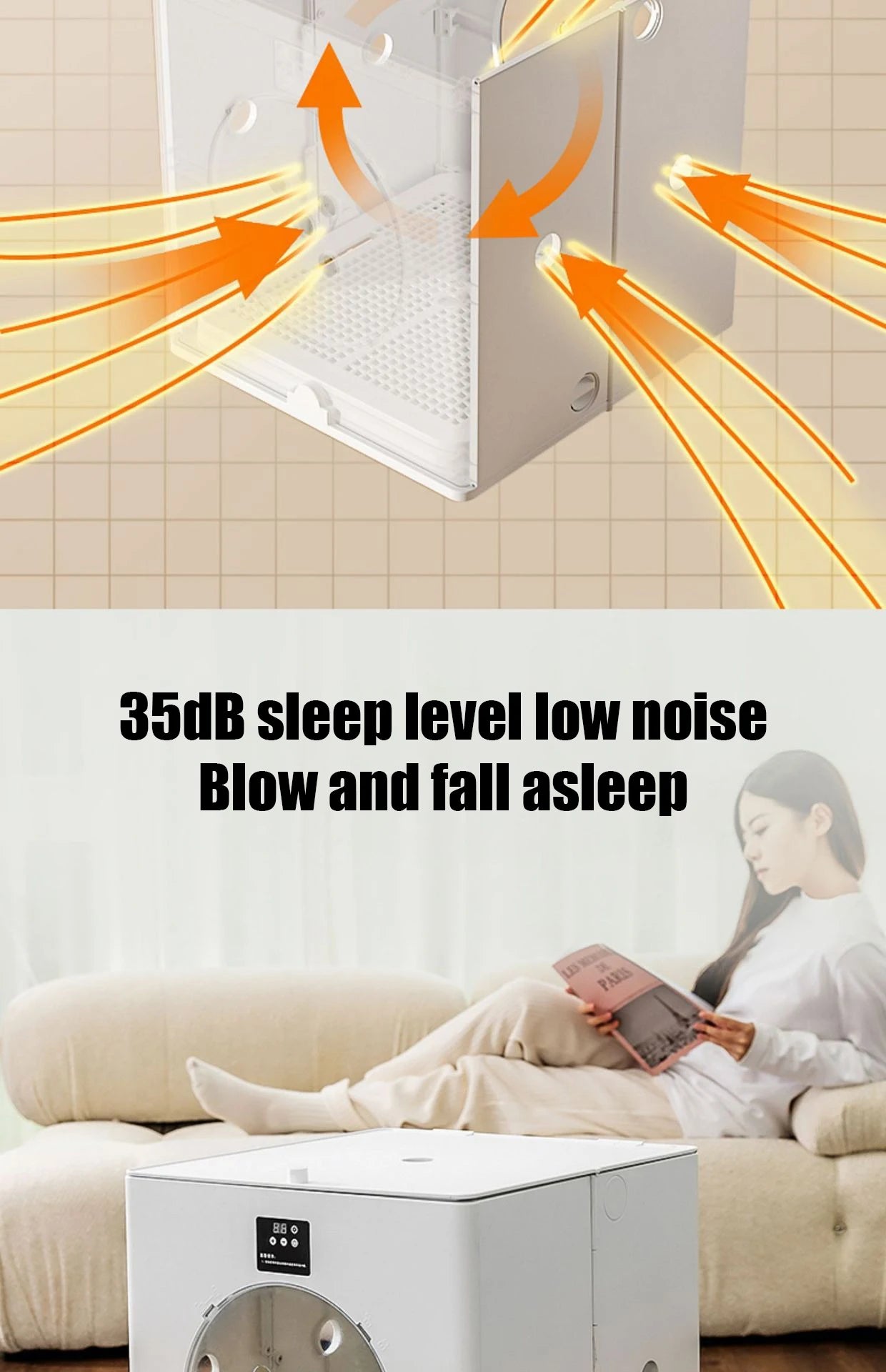 Foldable Pet Drying Box – 88L Large Automatic Dog & Cat Hair Dryer