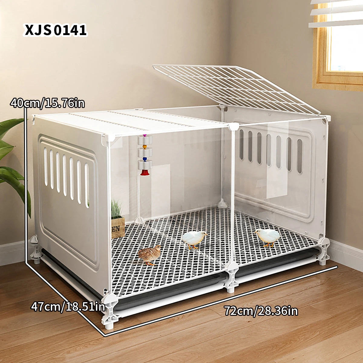 Large Chicken & Duck Cage – Automatic Cleaning Poultry Coop for Outdoor & Balcony Use
