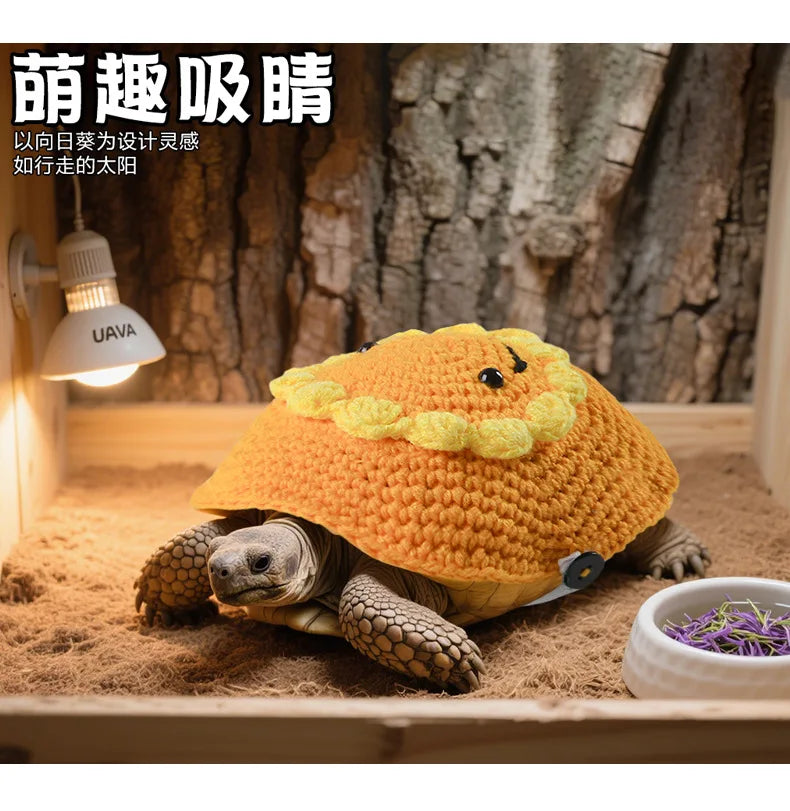 Handmade Turtle Sweater – Adjustable Warm Knitted Bee Costume for Tortoises