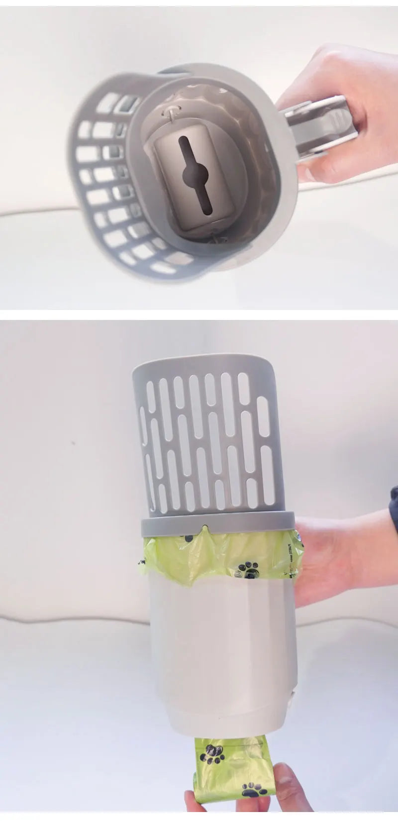 Cat Litter Scoop with Refill Bag – Self-Cleaning Garbage Picker