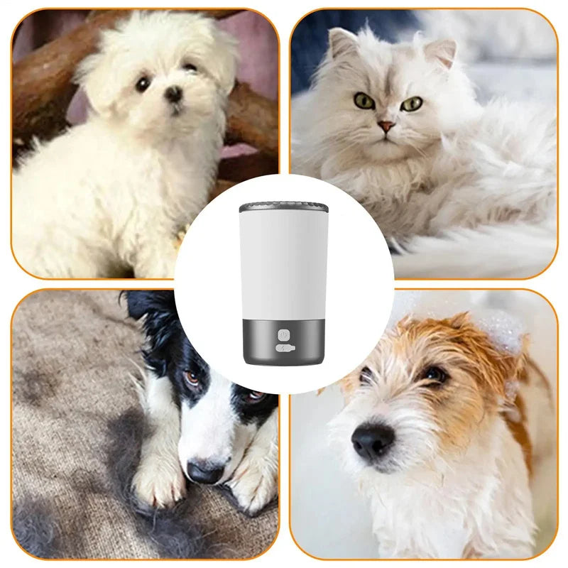 Automatic Paw Cleaner for Dogs & Cats – Soft Silicone Brush, USB-C Rechargeable, Waterproof & Portable Design