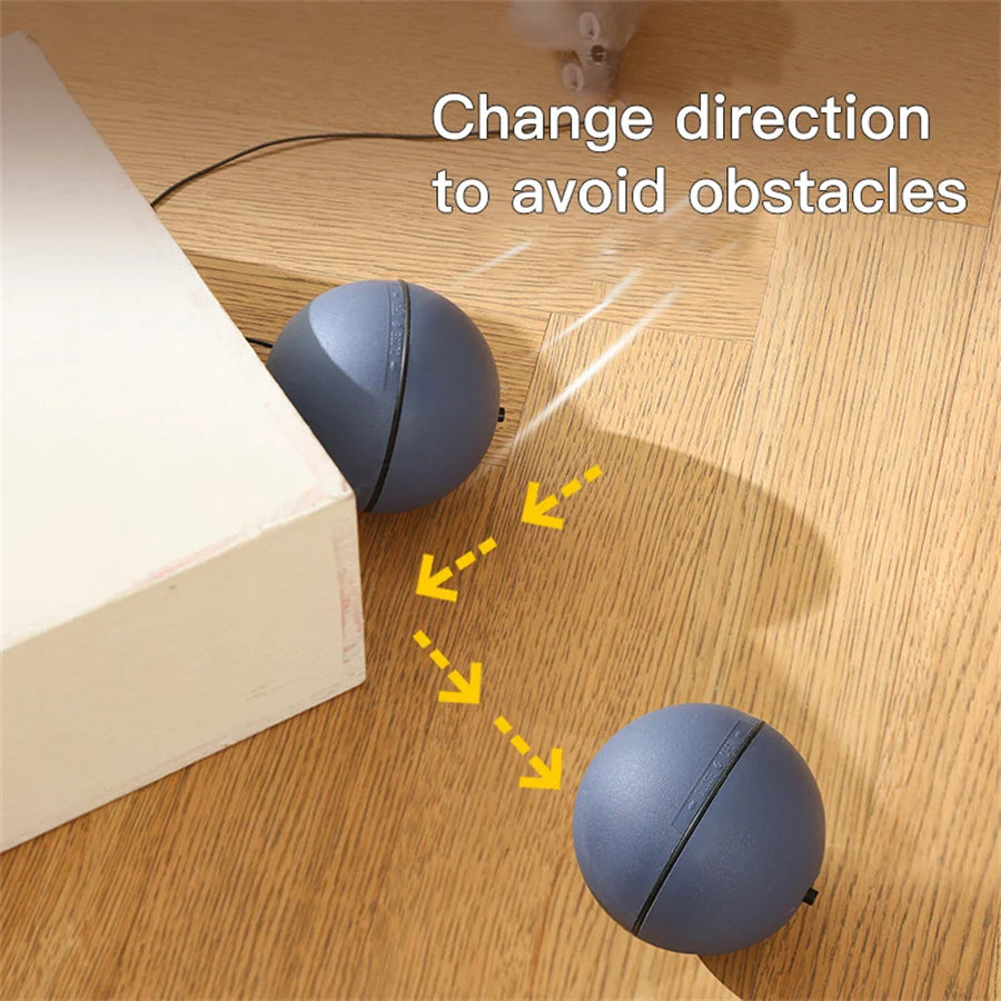 Battery-Operated Interactive Cat Toy – Rolling Ball with Tracking Mouse