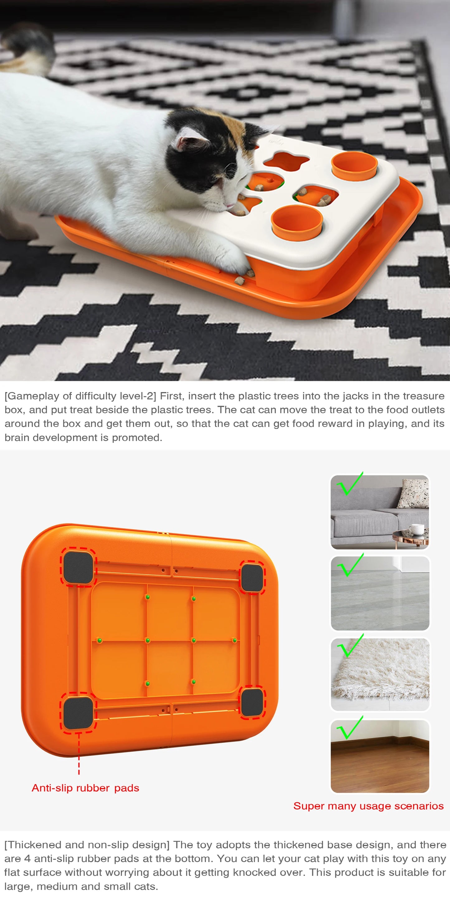 Interactive Cat Puzzle Toy – Slow Feeder, Treat Dispenser & Mental Stimulation