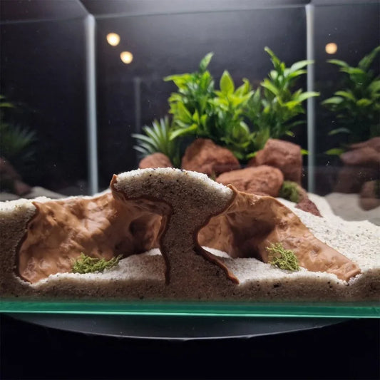 Reptile Cave – Hiding Hole, Basking Spot & Terrain Divider for Terrariums
