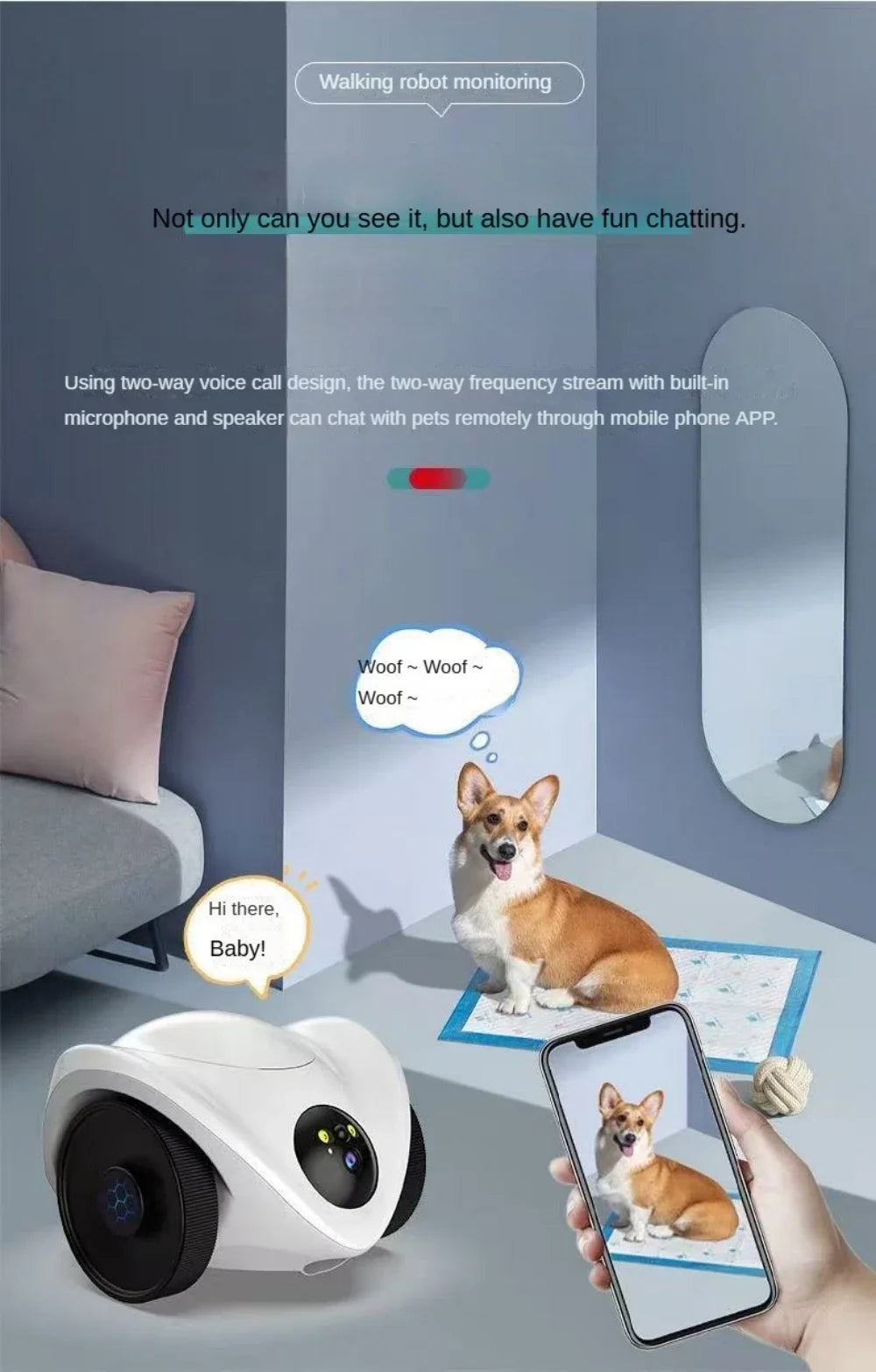 Pethiphop Smart 360° Pet Treat Dispenser Camera