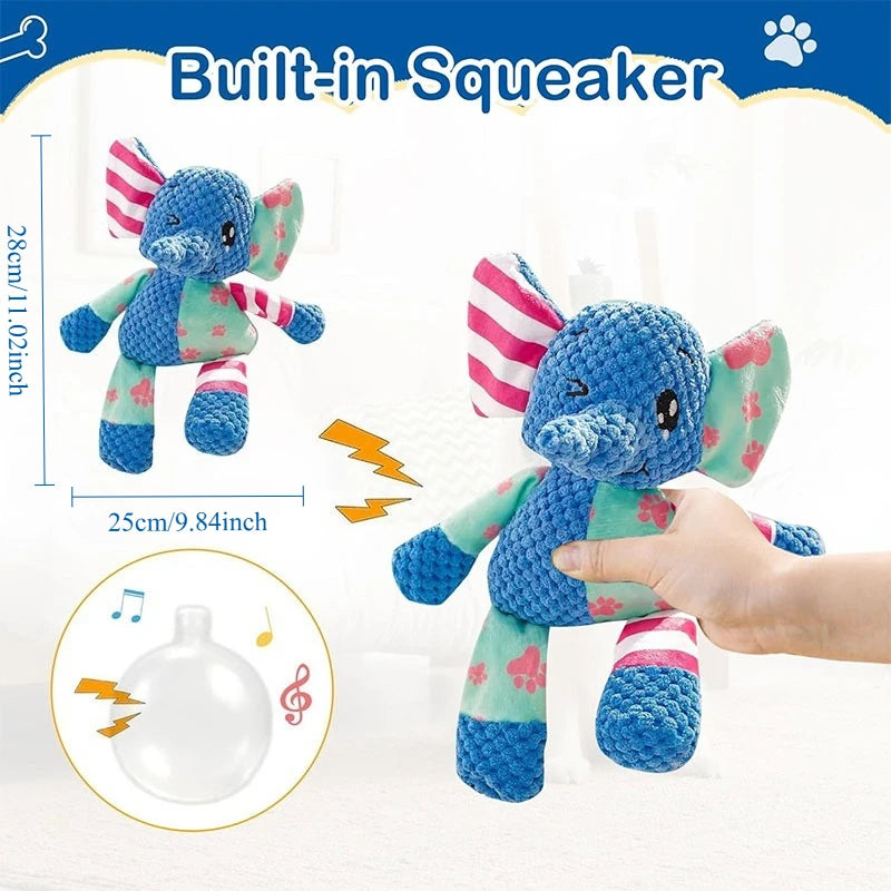 Interactive Dog Toy – Squeak & Rope, Teething & Heavy Chewers