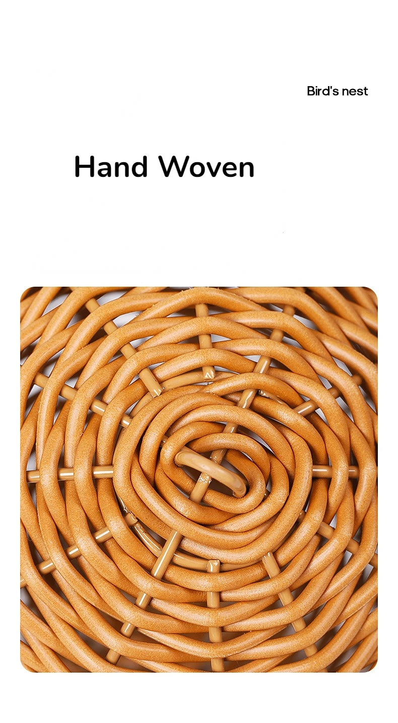 Handwoven Grass Bird Nest – Fake Grass Cage House for Parrots & Small Birds