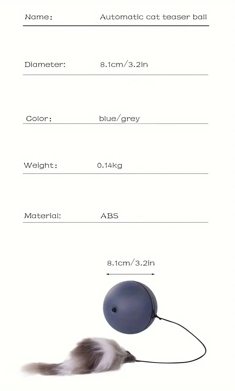 Battery-Operated Interactive Cat Toy – Rolling Ball with Tracking Mouse