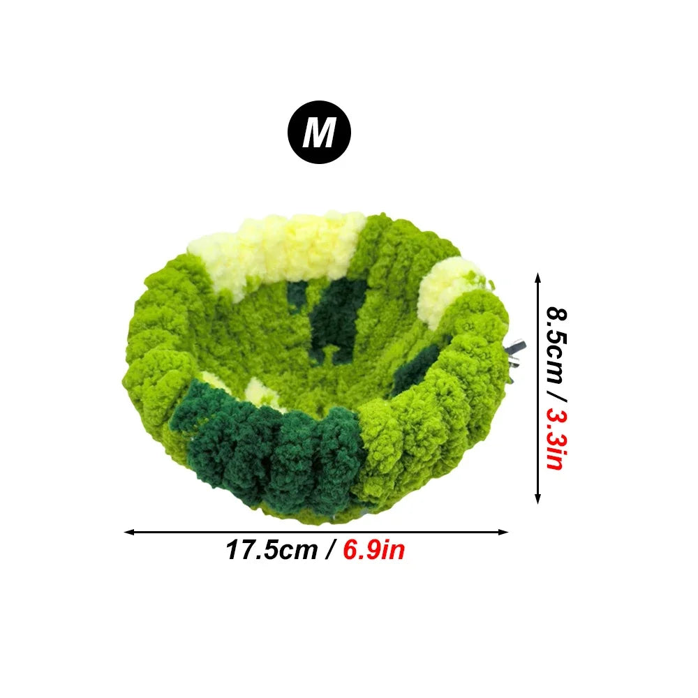 Autumn & Winter Plush Bird Nest – Cozy Round Sleeping Bed for Parrots & Small Birds