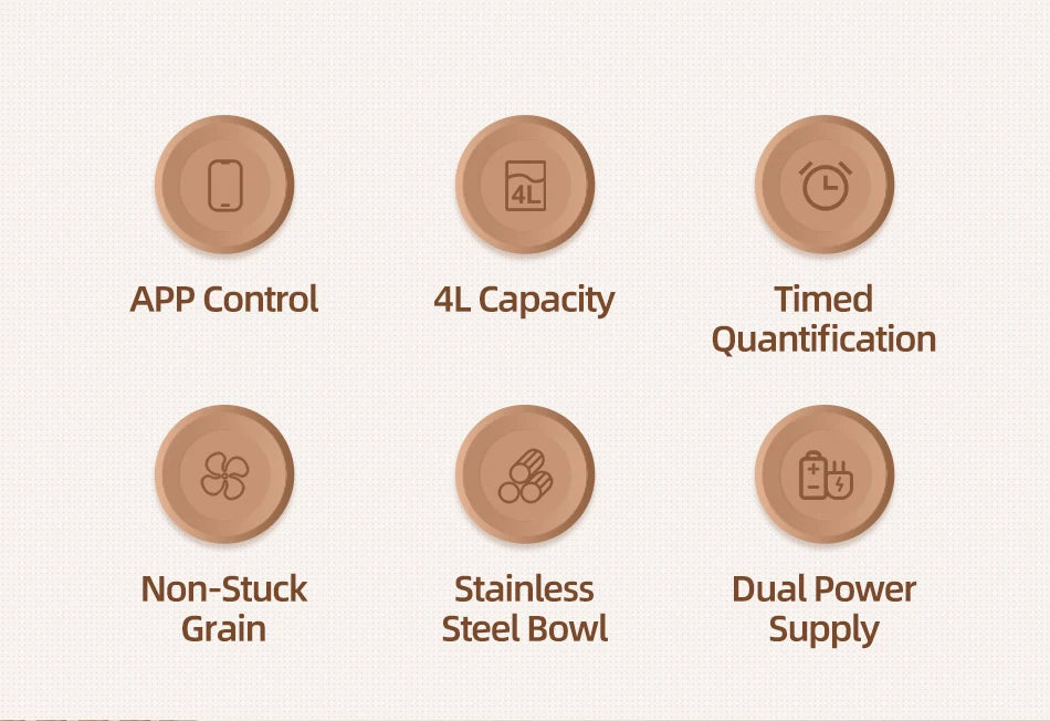 WiFi Smart Pet Feeder – Automatic Kibble Dispenser for Cats & Dogs