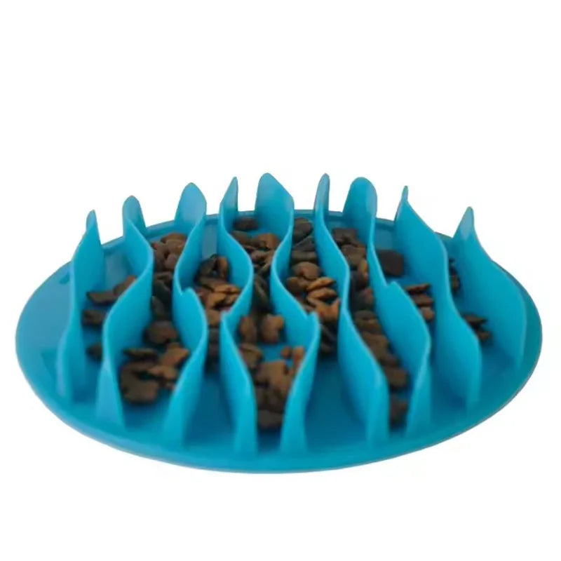 Slow Feeder Pet Bowl with Jungle Pattern – Anti-Choking Dog & Cat Feeder