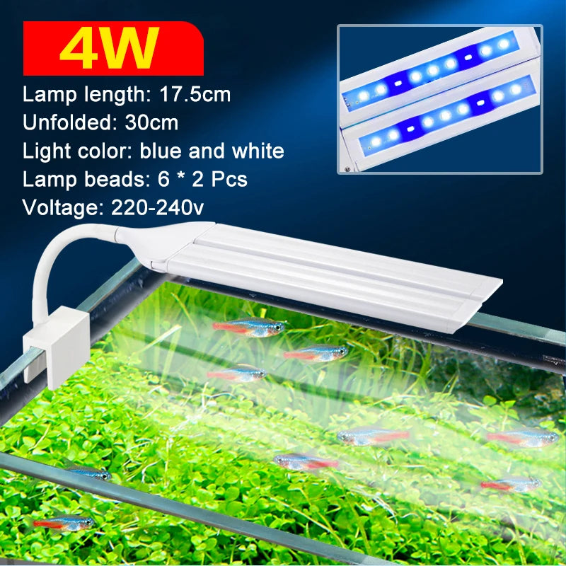 Super Bright Clip Lamp LED Aquarium Light for Aquatic Plant Grow Fish Tank