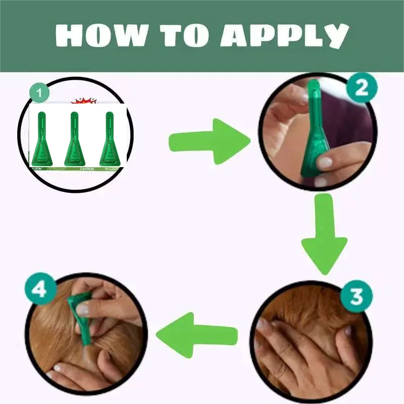 Pet Flea & Tick Repellent Drops – Kill Fleas, Ticks & Mites, Safe for Cats & Dogs