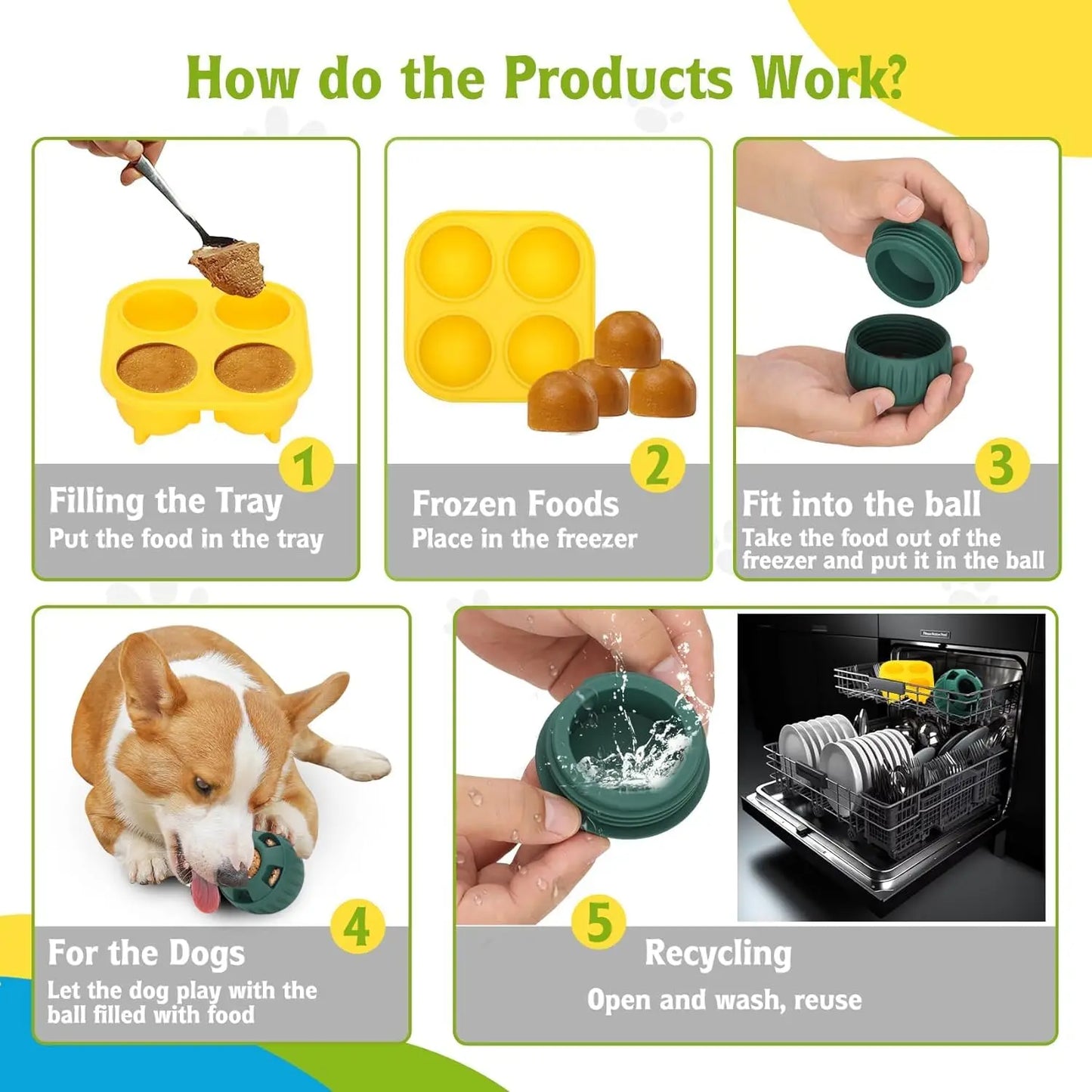 Refillable Silicone Dog Toy – Interactive Chew & Feeding Ball