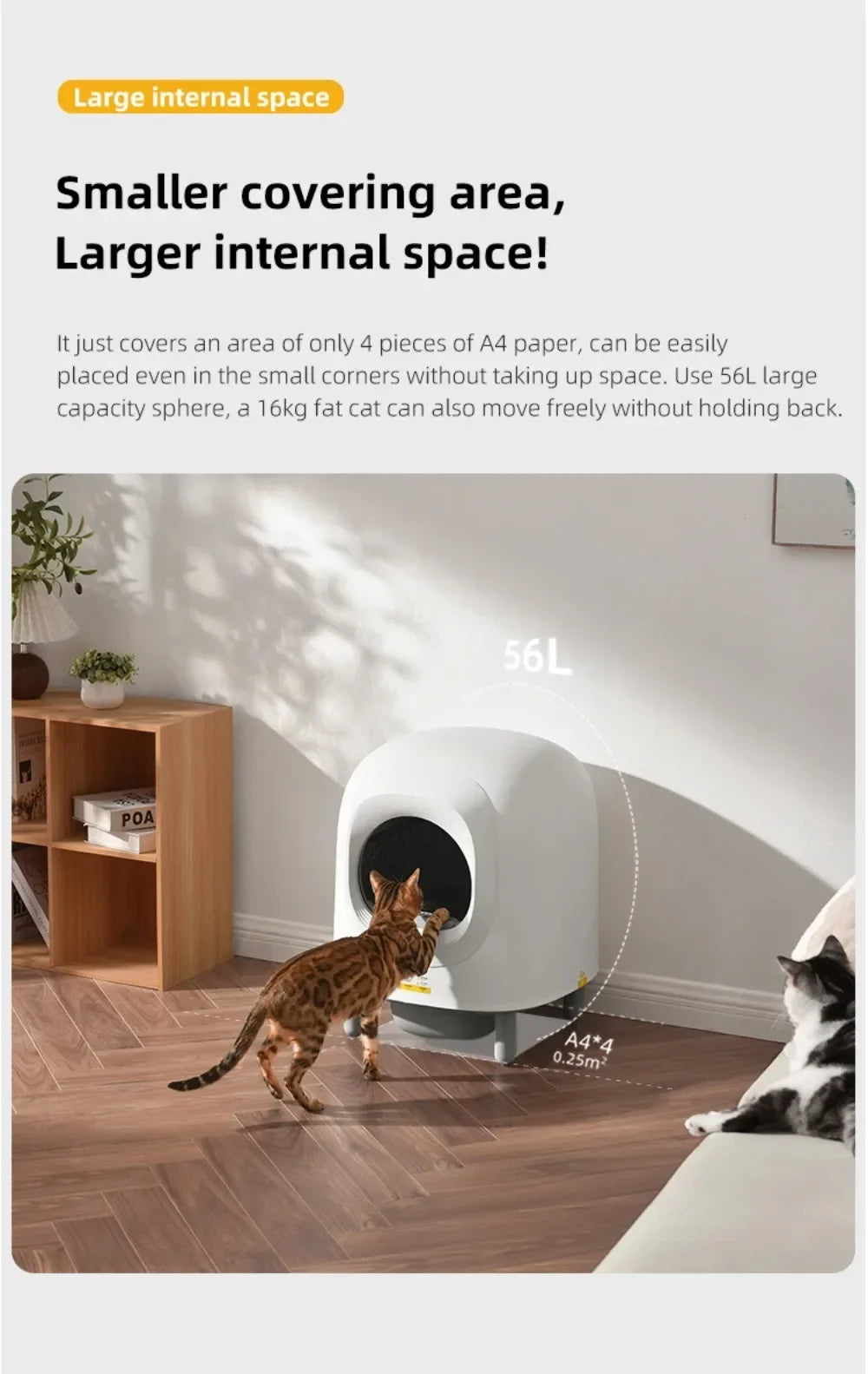 2.0 PRO – Smart Automatic Self-Cleaning Litter Box (56L)