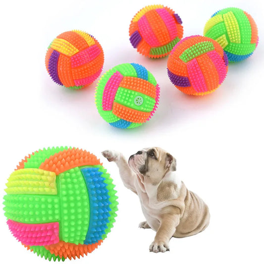 Luminous Chew & Bounce Ball – Interactive Sound Toy for Pets & Kids