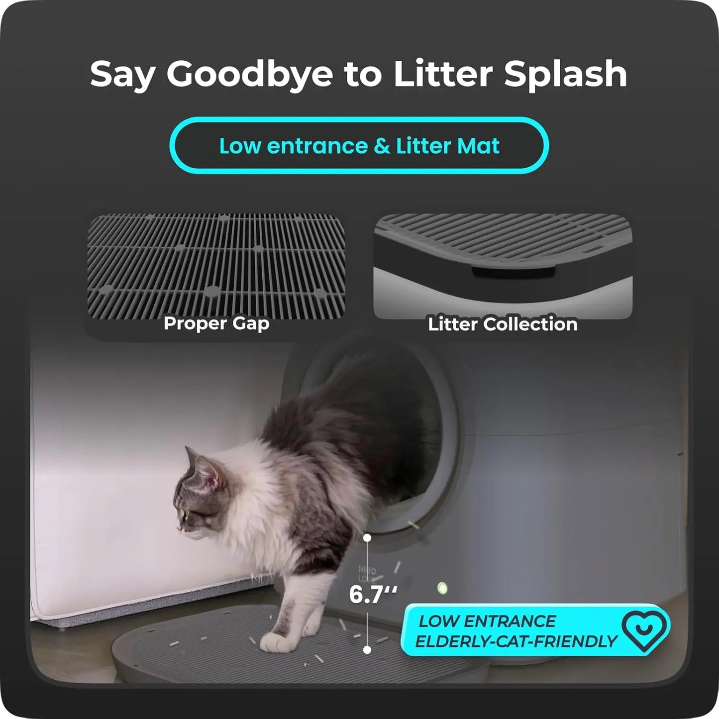 Smart Self-Cleaning Cat Litter Box – Automatic Robot for Multiple Cats