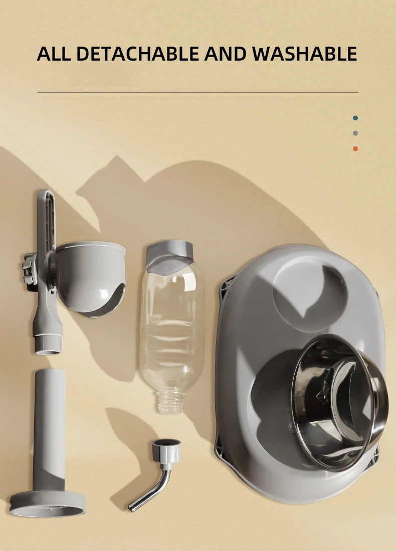 Automatic Anti-Tip Pet Feeder – Dog & Cat Water Dispenser