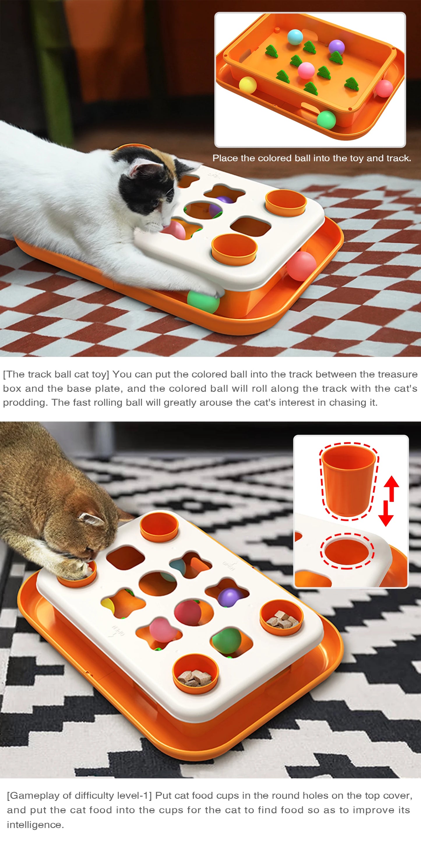 Interactive Cat Puzzle Toy – Slow Feeder, Treat Dispenser & Mental Stimulation
