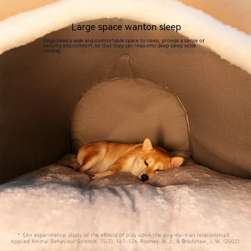 Large Winter Dog House  – Cozy, Removable & Washable Pet Bed